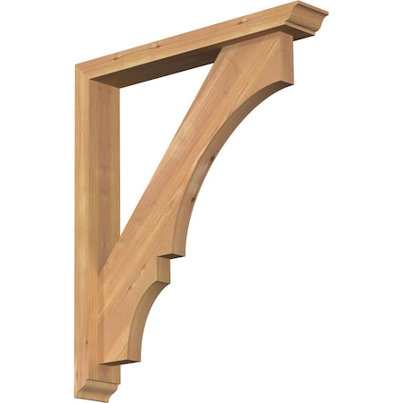 Balboa Traditional Smooth Bracket W/ Offset Brace, Western Red Cedar, 3 1/2W X 22D X 26H